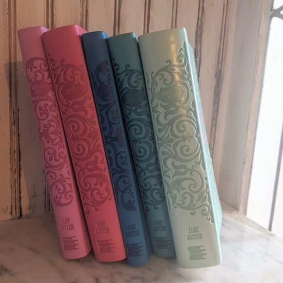 Jane Austen Collection of 5 Colorful Leatherbound Books - Picture 3 of 8